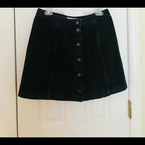 Black Denim Skirt